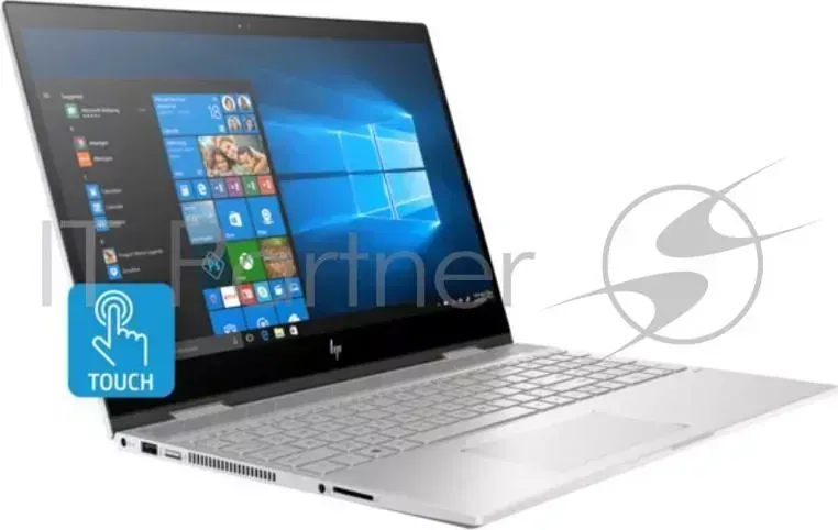 Ноутбук Hewlett-Packard HP Envy x360 15-cn1001ur <5CR74EA> i7-8565U(1.8)/16Gb/256Gb SSD/15.6" FHD IPS touch/NV GeForce MX150 4GB/Cam HD/FPR/Win10 +Pen (Nat.Silver) -