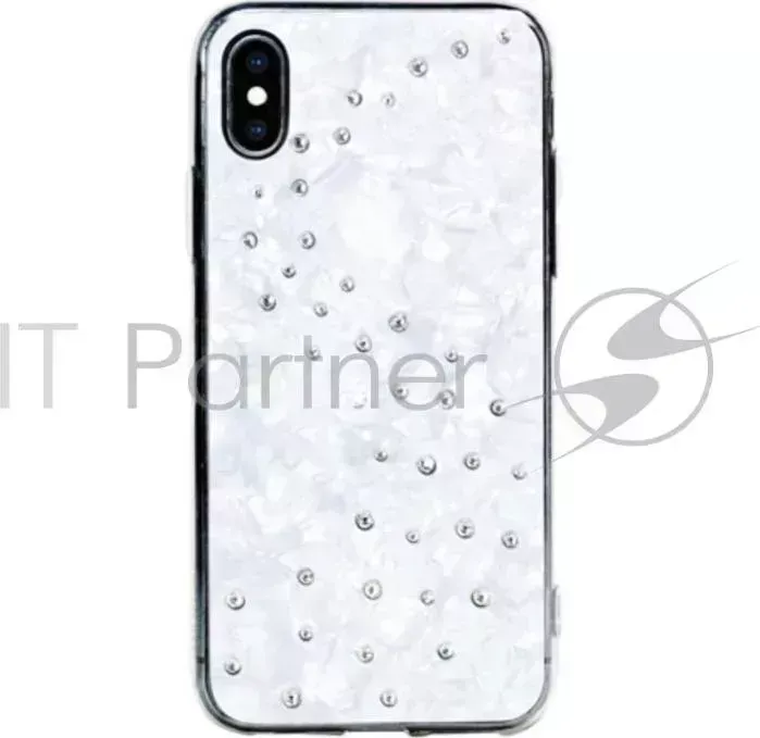 Чехол Bling My Thing для iPhone XS Max, с кристаллами Swarovski. Материал пластик. Коллекция Milky Way. Дизайн Pure Brilliant. Цвет белый.