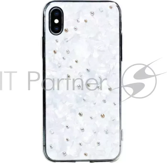 Чехол Bling My Thing для iPhone XS Max, с кристаллами Swarovski. Материал пластик. Коллекция Milky Way. Дизайн Angel Tears. Цвет белый.