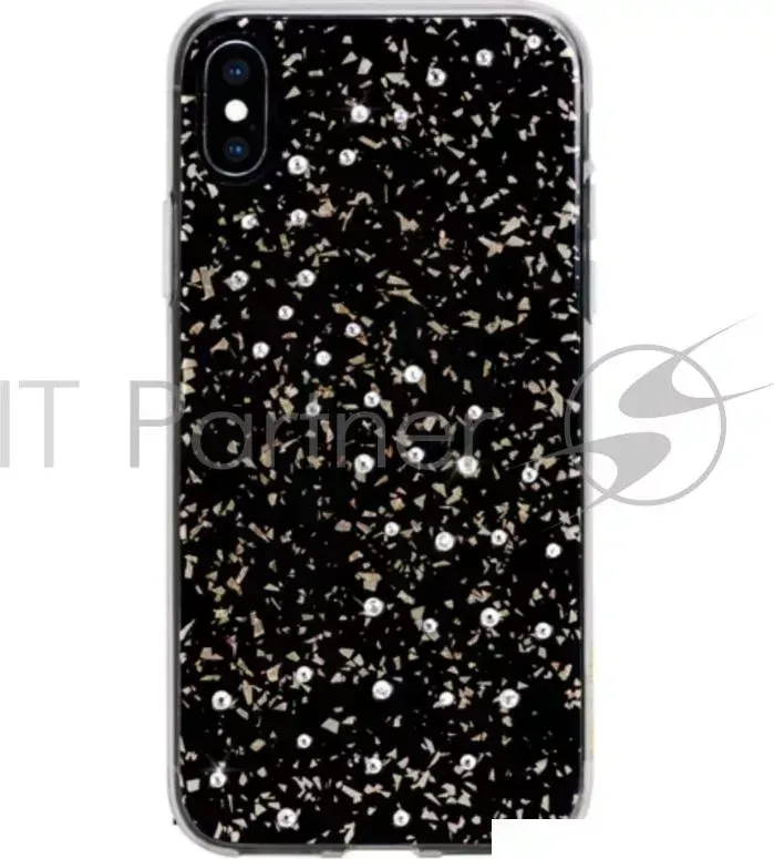 Чехол Bling My Thing для iPhone XS Max, с кристаллами Swarovski. Материал пластик. Коллекция Milky Way. Дизайн Pure Brilliant. Цвет черный.