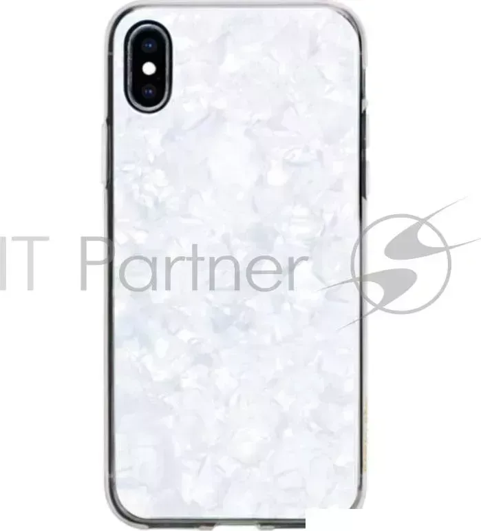 Чехол Bling My Thing для iPhone XS Max. Коллекция Chic Collection. Дизайн White Pearl. Материал пластик.