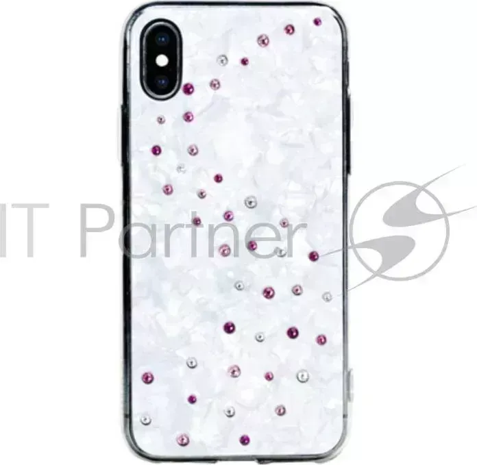 Чехол Bling My Thing для iPhone XS Max, с кристаллами Swarovski. Материал пластик. Коллекция Milky Way. Дизайн Rose Sparkles. Цвет белый.