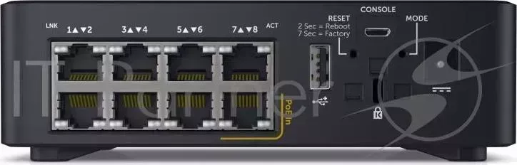 Коммутатор DELL Networking X1008 с веб-интерфейсом, 8 портов 1GbE с питанием от переменного тока или PoE, 3YPSNBD DELL с веб интерфейсом, с