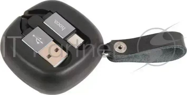Кабель HOCO u33 Retractable с катушкой Type C, черный