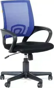 Кресло офисное Алвест AV 214 PL (696) МК TW сетка 455 черная/сетка 471 синяя