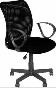 Кресло офисное Алвест AV 219 PL (Р) TW сетка/сетка односл 455/470 черная/черная