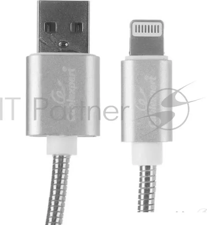 Кабель CABLEXPERT для Apple CC G APUSB02S 0.5M, AM/Lightning, серия Gold, длина 0.5м, серебро, блистер