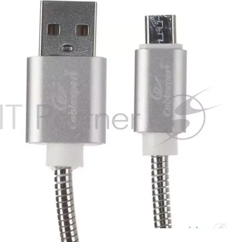 Кабель USB 2.0 CABLEXPERT CC G mUSB02S 0.5M, AM/microB, серия Gold, длина 0.5м, серебро, блистер
