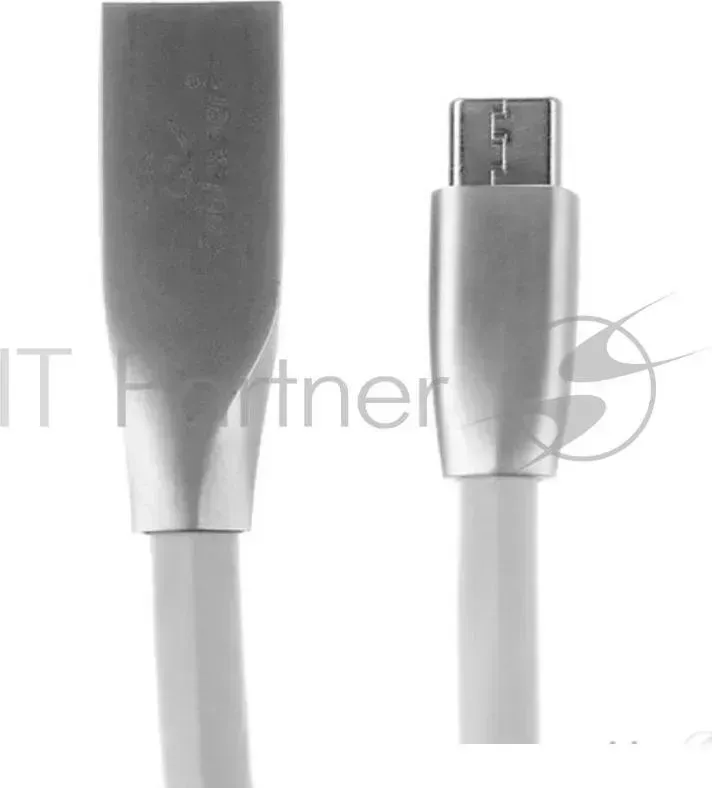 Кабель USB 2.0 CABLEXPERT CC G mUSB01W 1M, AM/microB, серия Gold, длина 1м, белый, блистер