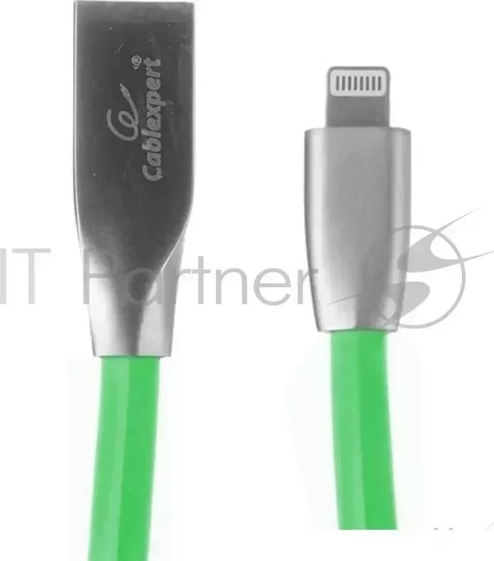 Кабель CABLEXPERT для Apple CC G APUSB01Gn 1M, AM/Lightning, серия Gold, длина 1м, зеленый, блистер