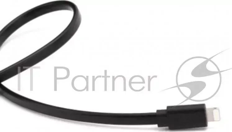 Кабель Griffin Flat Lightning to USB. Длина 9 см. Цвет черный.