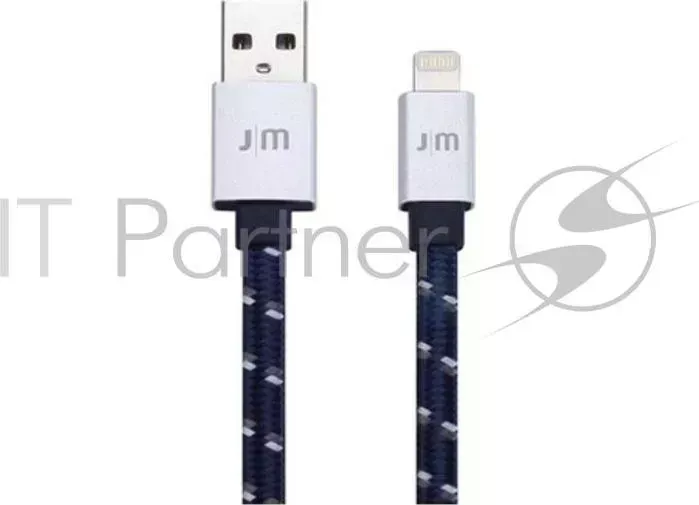 Кабель Just Mobile AluCable Flat Braided, Lightning to USB. Длина 1,2 м. Тип провода . Цвет серебряный.