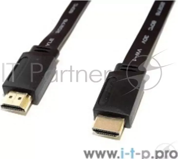 Кабель HDMI / DVI 5bites / APC-185-005 M / M V1.4b, высокоскоростной, ethernet+3D, зол.разъемы, плоский, 5м.
