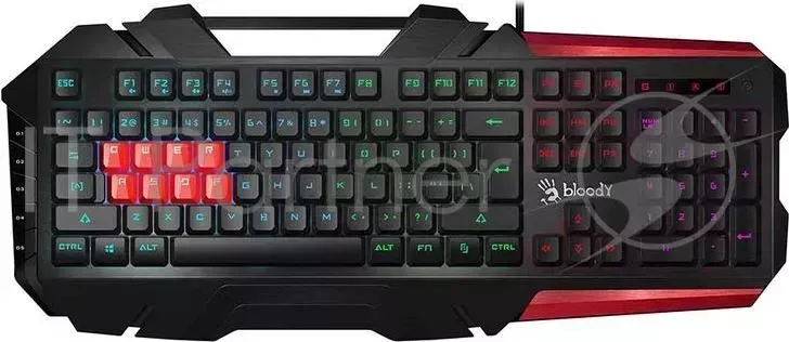 Клавиатура A4 B3590R черный/красный USB Multimedia Gamer LED A4TECH A4