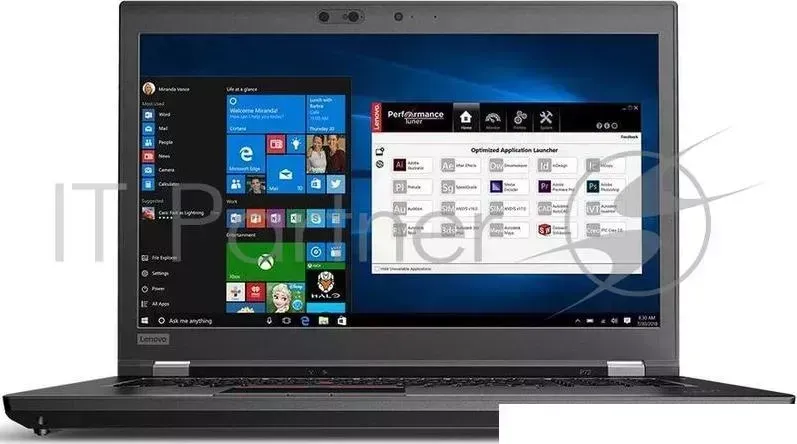 Ноутбук LENOVO ThinkPad P72 17.3" FHD (1920 x 1080) IPS, i7-8750H, 16GB DDR4, 256GB SSD, 1TB/7200, Nv Quadro P2000 4GB, NoODD, NoWWAN(N.UPG), WiFi, BT, TPM,