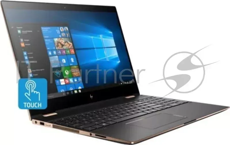 Ноутбук Hewlett-Packard HP Spectre 15x360 15-ch004ur 15.6"(3840x2160)/Touch/Intel Core i7 8550U(1.8Ghz)/16384Mb/512PCISSDGb/noDVD/Ext:nVidia GeForce MX150(2048Mb)/war
