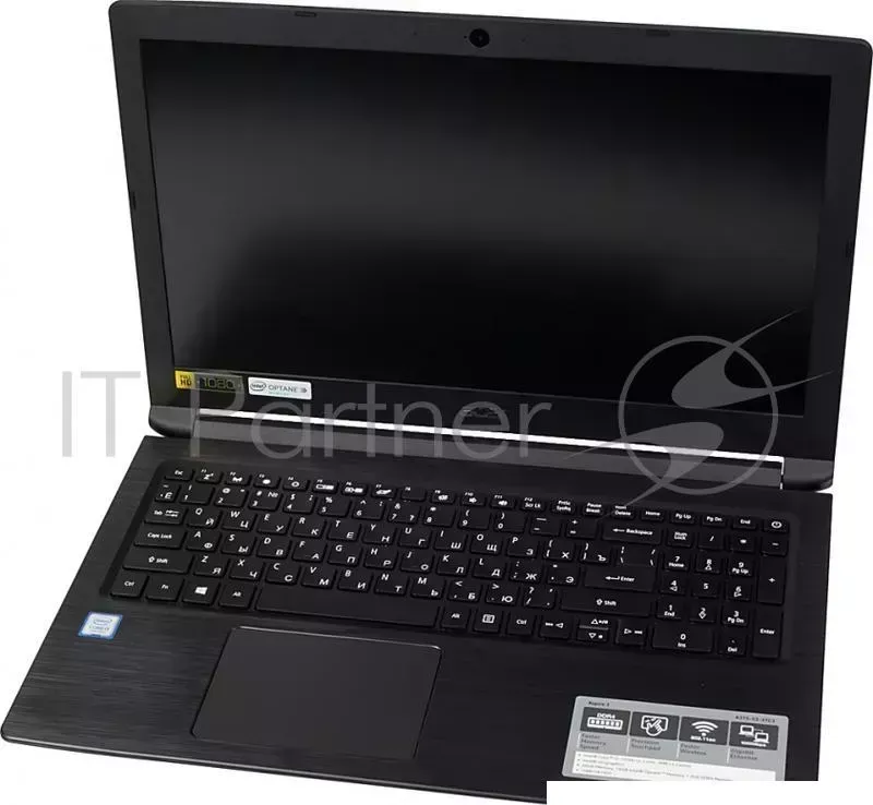 Ноутбук ACER Aspire A315 53 37C3 Core i3 7020U/4Gb/1Tb/iOpt16Gb/Intel HD Graphics 620/15.6"/FHD 1920x1080 /Windows 10 Single Language/black/WiFi/BT/Cam/4810mAh