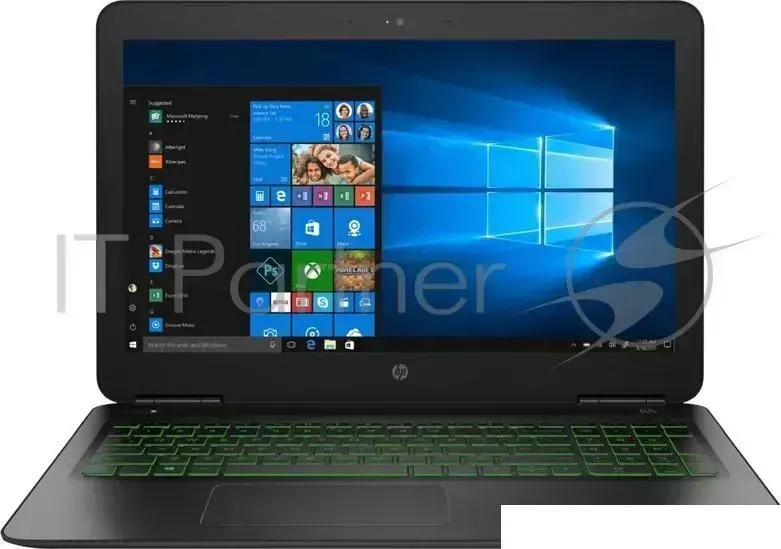 Ноутбук Hewlett-Packard HP 15-bc437ur Core i7 8750H/8Gb/1Tb/SSD128Gb/nVidia GeForce GTX 1050 Ti 4Gb/15"/IPS/FHD (1920x1080)/Free DOS 64/green/WiFi/BT/Cam