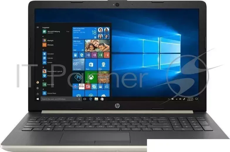 Ноутбук Hewlett-Packard HP 15-da0111ur Core i5 8250U/4Gb/1Tb/Intel UHD 620/15"/UWVA/FHD (1920x1080)/Windows 10 64/gold/WiFi/BT/Cam