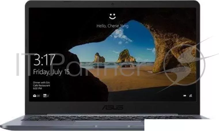 Ноутбук ASUS VivoBook E406SA-BV001T Celeron N3060/2Gb/eMMC32Gb/Intel HD Graphics 400/14"/HD (1366x768)/Windows 10/grey/WiFi/BT/Cam