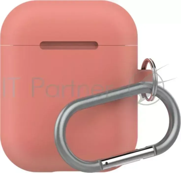 Чехол LAB.C AirPods Capsule 2in1 для зарядного устройства наушников Apple Airpods. Материал силикон. Цвет коралловый.