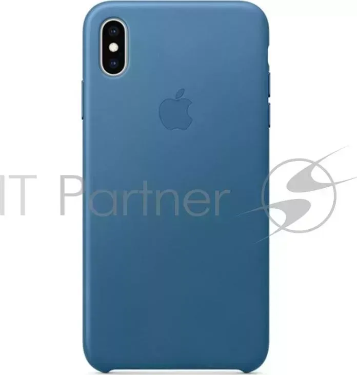 Чехол APPLE Leather Case для iPhone XS Max, цвет Cape Cod Blue лазурная волна