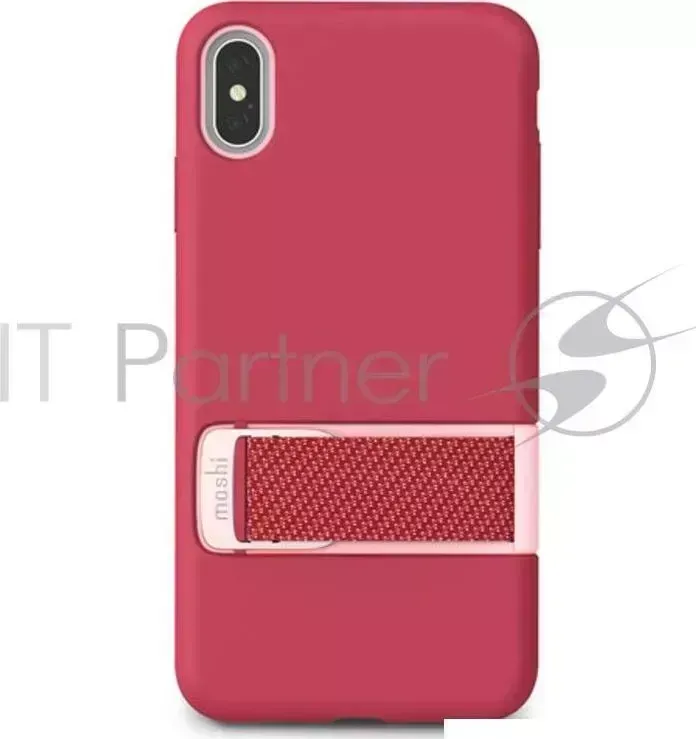 Чехол MOSHI Capto с ремешком MultiStrap для iPhone XS Max. Материал пластик. Цвет малиновый розовый.