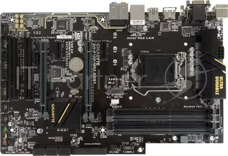 Материнская плата GIGABYTE GA-B150-HD3 DDR3 Soc-1151 Intel B150 ATX AC`97 8ch(7.1) GbLAN+VGA+DVI+HDMI