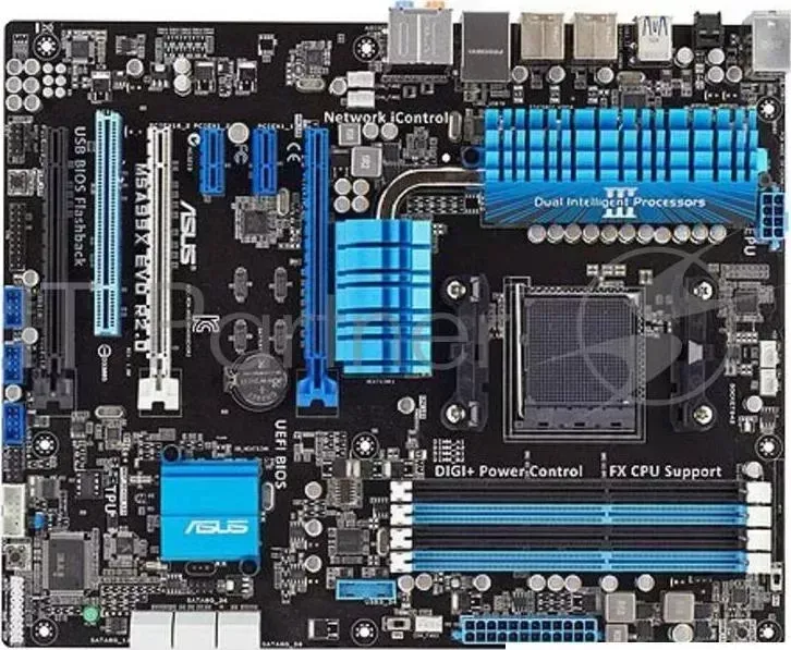 Материнская плата Asus M5A99X EVO R2.0 Soc-AM3+ AMD 990X 4xDDR3 ATX AC`97 8ch(7.1) GbLAN eSATA RAID