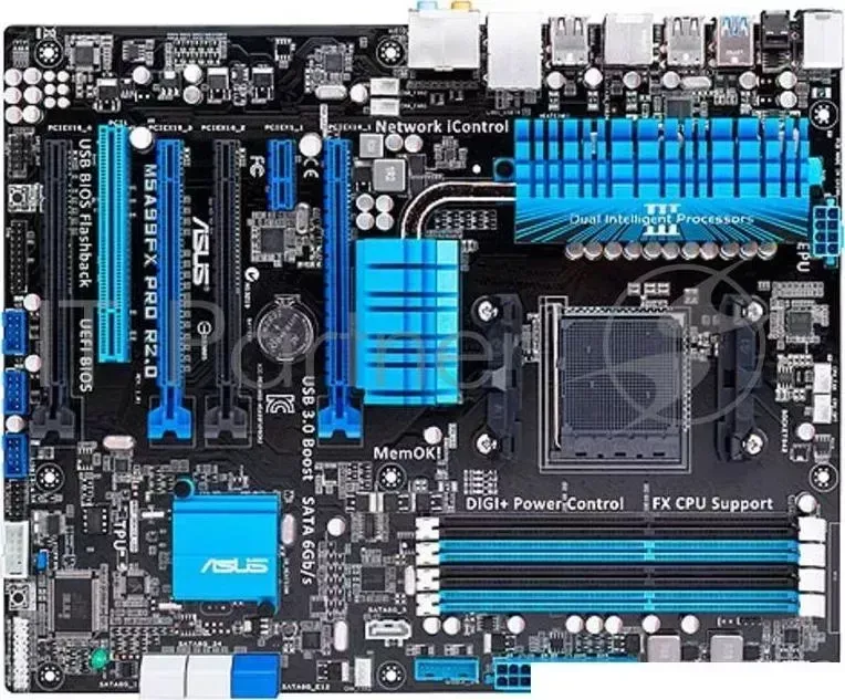 Материнская плата Asus M5A99FX PRO R2.0 Soc-AM3+ AMD 990FX 4xDDR3 ATX AC`97 8ch(7.1) GbLAN eSATA RAID
