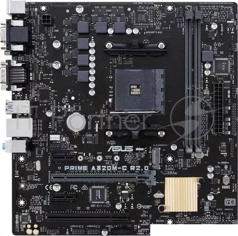 Материнская плата Asus PRIME A320M-C R2.0 Soc-AM4 AMD A320 4xDDR4 mATX AC`97 8ch(7.1) GbLAN RAID+VGA+DVI+HDMI