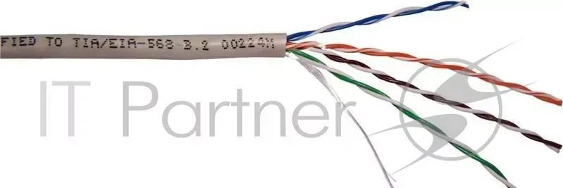 Кабель NewMax UTP, 2 пары, 25AWG, Кат.5e, PVC, серый, 305 метров LANMASTER 2