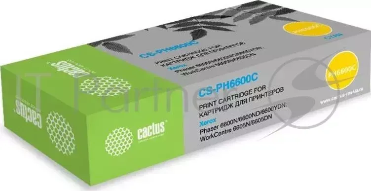 Картридж CACTUS 106R02233 CS PH6600C голубой 6000стр. для Xerox Phaser 6600 /WorkCentre 6605