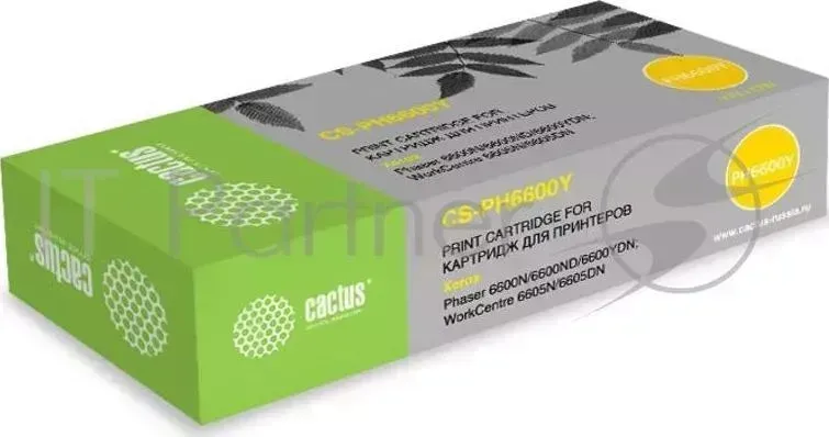 Картридж CACTUS 106R02235 CS PH6600Y желтый 6000стр. для Xerox Phaser 6600 /WorkCentre 6605