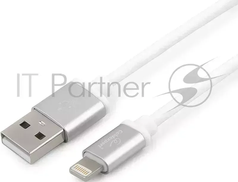 Кабель CABLEXPERT для Apple CC S APUSB01W 1M, AM/Lightning, серия Silver, длина 3м, белый, блистер