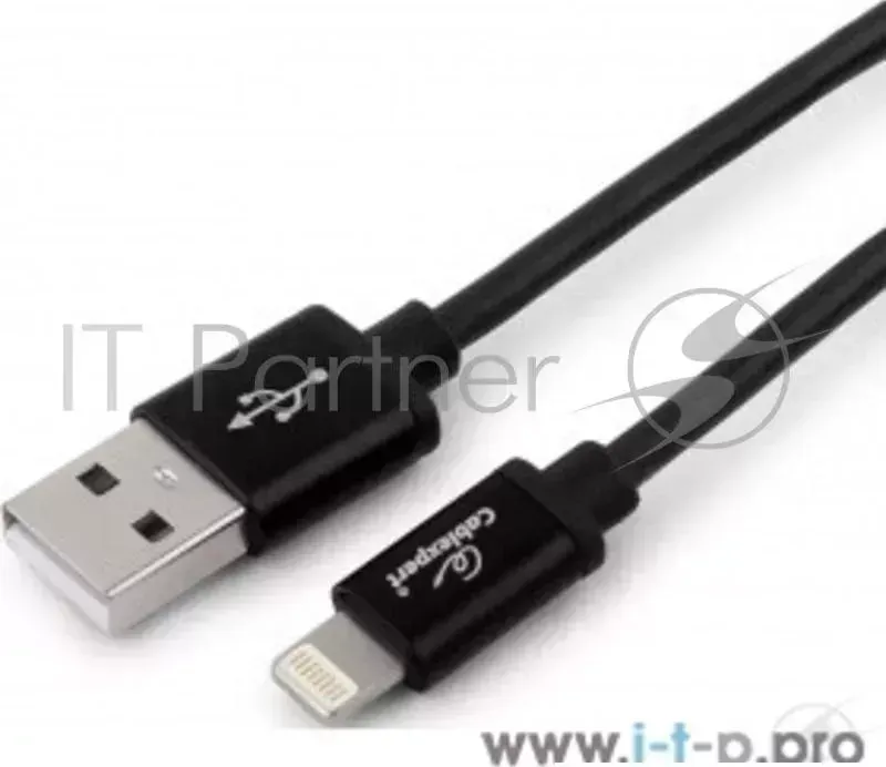 Кабель CABLEXPERT для Apple CC S APUSB01Bk 1.8M, AM/Lightning, серия Silver, длина 1.8м, черный, блистер