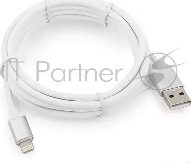 Кабель CABLEXPERT для Apple CC S APUSB01W 1M, AM/Lightning, серия Silver, длина 1.8м, белый, блистер