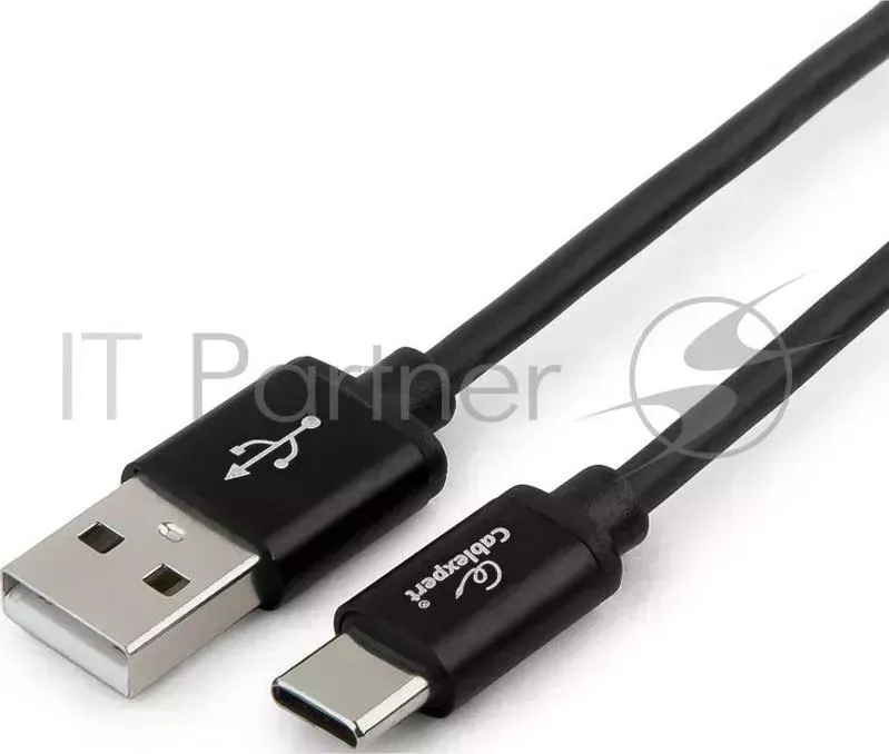 Кабель USB 2.0 CABLEXPERT CC S C01Bk 1M, AM/Type C, серия Silver, длина 1м, черный, блистер