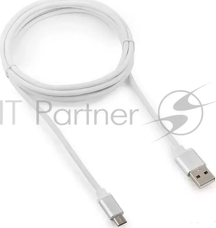 Кабель USB 2.0 CABLEXPERT CC S mUSB01W 1.8M, AM/microB, серия Silver, длина 1.8м, белый, блистер