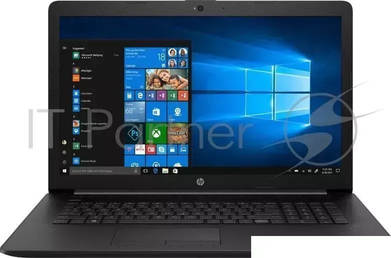 Ноутбук Hewlett-Packard HP 17-ca0016ur Ryzen 3 2200U/4Gb/1Tb/DVD-RW/AMD Radeon Vega 3/17"/SVA/HD (1366x768)/Windows 10 64/black/WiFi/BT/Cam