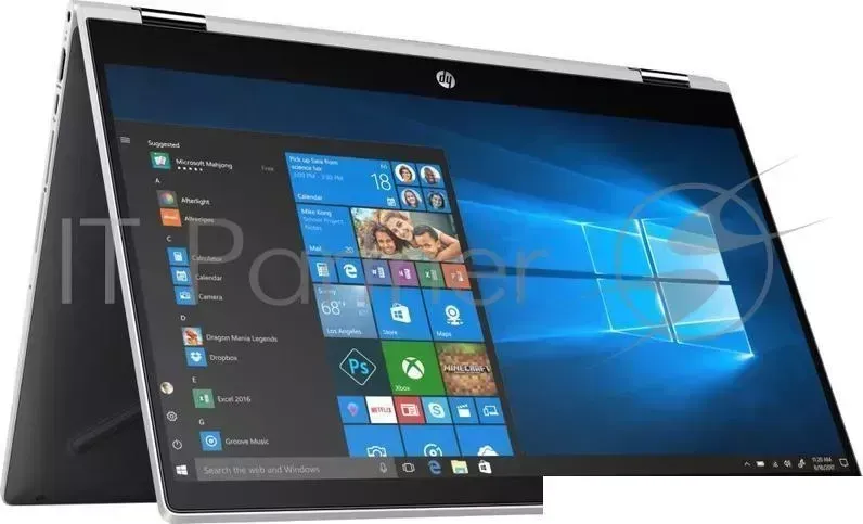 Ноутбук Hewlett-Packard HP Pavilion x360 15-cr0004ur Core i5 8250U/8Gb/1Tb/SSD128Gb/AMD Radeon 530 2Gb/15"/IPS/FHD (1920x1080)/Windows 10 64/silver/WiFi/BT/Cam