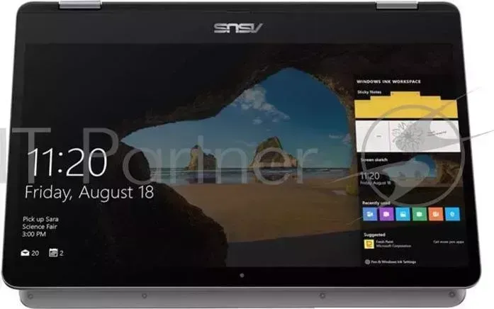Ноутбук ASUS VivoBook Flip 14 XMAS TP401CA EC083T Core m3 7Y30/4Gb/128Gb HDD/Intel HD graphics 615/14.0"/FHD TOUCH 1920x1080 AG/WiFi/BT/Cam/Windows 10/1,5kg/LIGHT