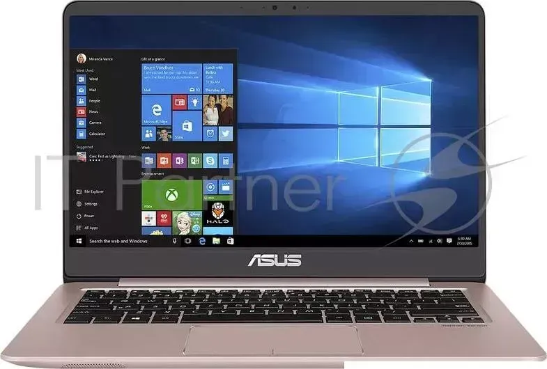 Ноутбук ASUS UX410UF-GV099T i5-8250U (1.6)/4G/1T+128G SSD/14.0" FHD AG/NV MX130 2G/BT/Win10 Rose Gold +Чехол