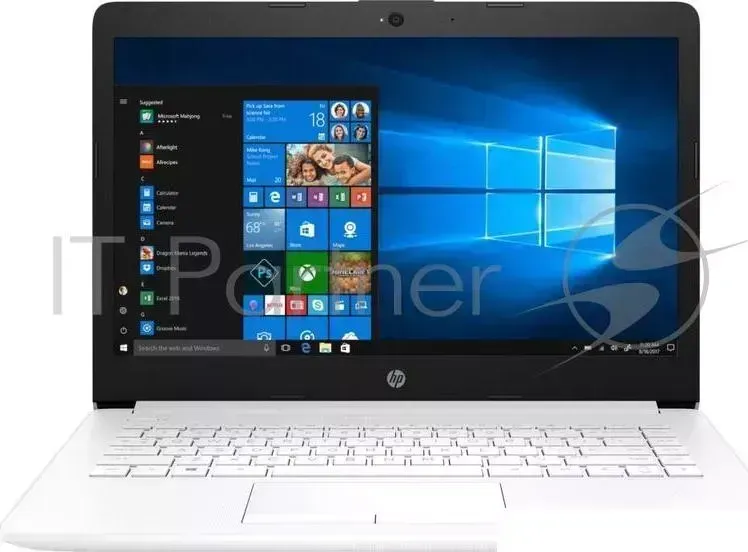 Ноутбук Hewlett-Packard HP 14-ck0011ur Celeron N4000/4Gb/SSD128Gb/Intel HD Graphics 600/14"/IPS/FHD (1920x1080)/Windows 10/white/WiFi/BT/Cam