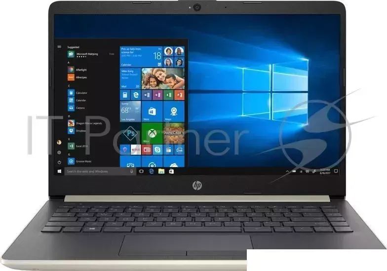 Ноутбук Hewlett-Packard HP 14-cf0010ur Core i5 8250U/4Gb/1Tb/iOpt16Gb/Intel HD Graphics/14"/IPS/FHD (1920x1080)/Windows 10 64/gold/WiFi/BT/Cam
