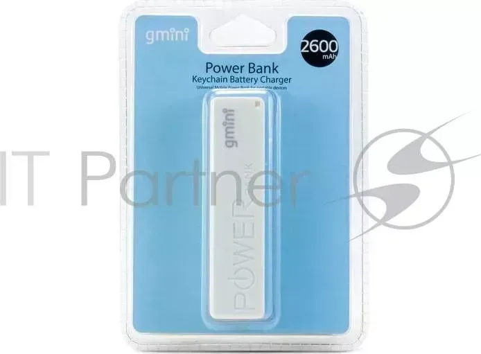 Внешний аккумулятор Gmini GM-PB026-W, 2600mAh, белый