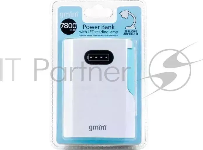 Внешний аккумулятор Gmini GM-PB07BL с лампой для чтения 7800mAh gmini с