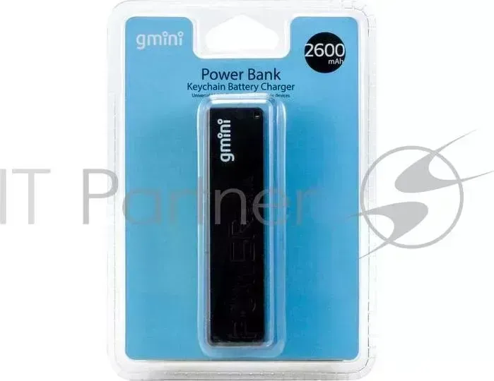 Внешний аккумулятор Gmini GM-PB026-B, 2600mAh, чёрный