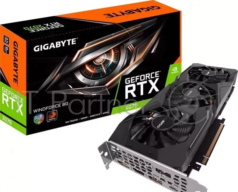 Видеокарта GV-N2070WF3-8GC , RTL {10} 8192 МБ видеопамяти GDDR6 частота ядра/памяти: 1620/14000 МГц разъемы HDMI, DisplayPort x3, USB Type-C поддержк GIGABYTE , а
