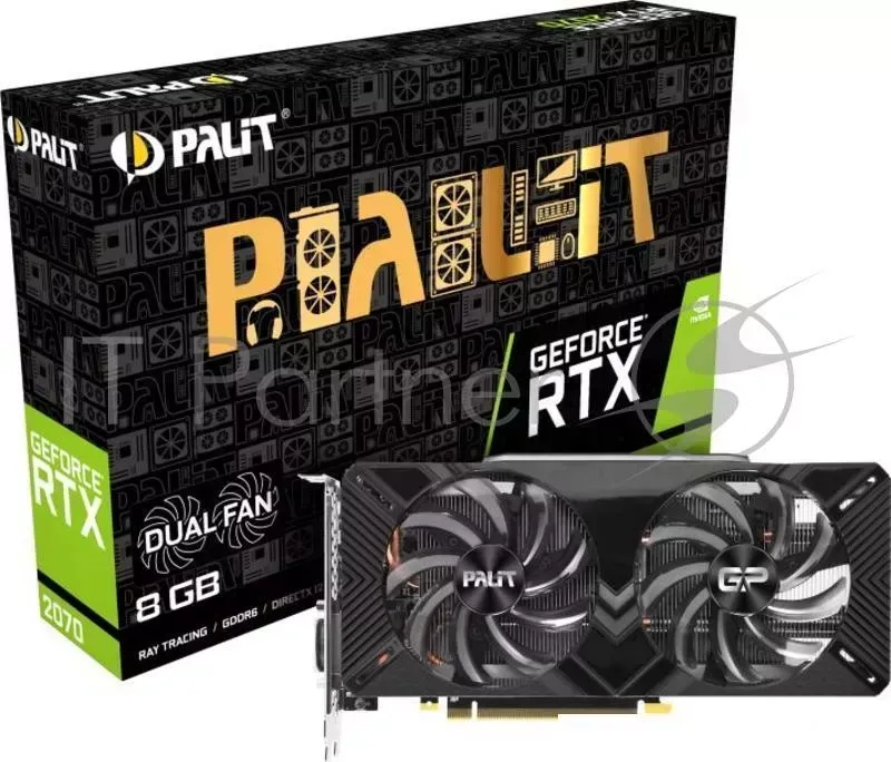 Видеокарта PCIE16 RTX2070 8GB GDDR6 PA-RTX2070 DUAL 8G PALIT PALIT PA- 8G